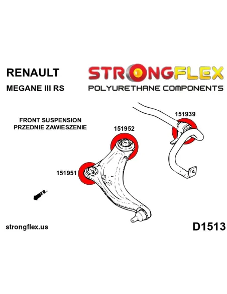 156086B: Front suspension bush kit