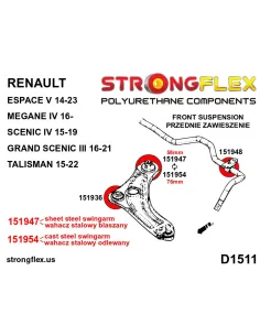 156089B: Front suspension bush kit 2