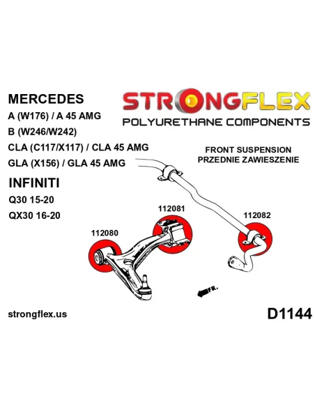 116291A: Full suspension polyurethane bush kit SPORT