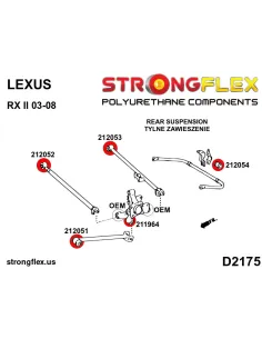 216286A: Rear suspension bush kit SPORT 2