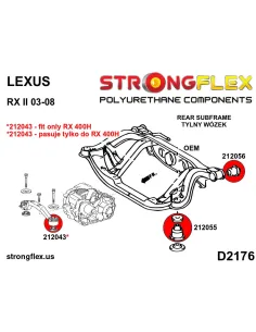 216287A: Rear subframe bush kit SPORT 2