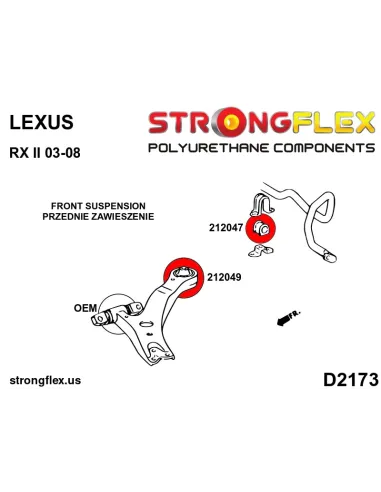 216288A: Full suspension bush kit SPORT