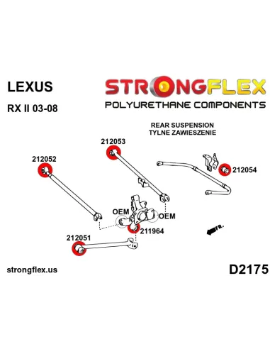 216288A: Full suspension bush kit SPORT