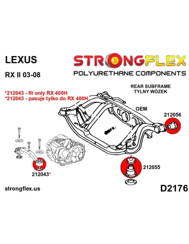216288A: Full suspension bush kit SPORT