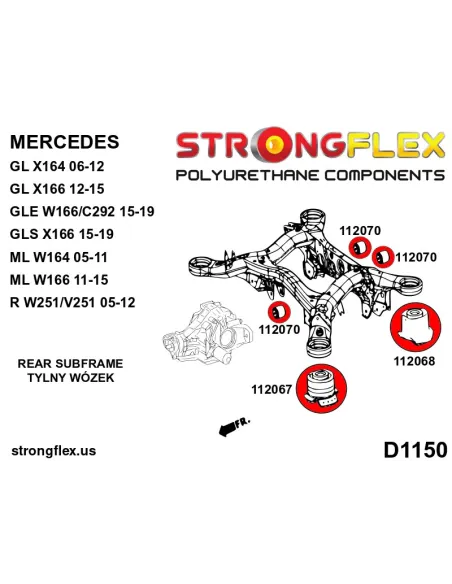 116295A: Full suspension polyurethane bush kit SPORT