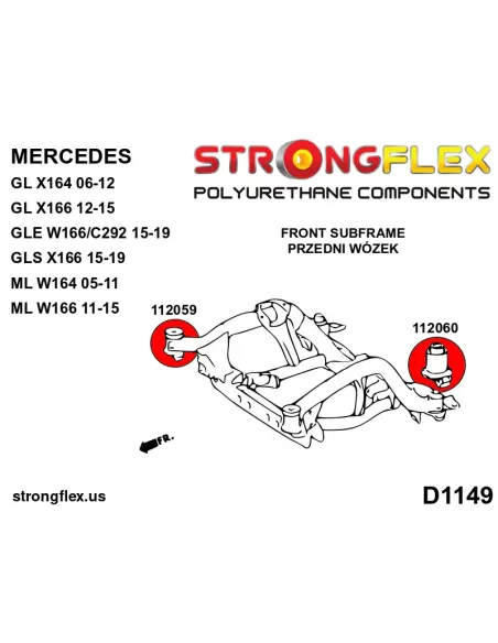 116295A: Full suspension polyurethane bush kit SPORT