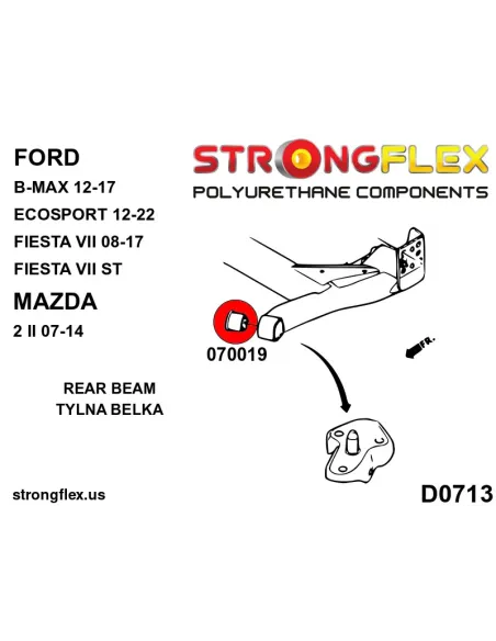 076165A: Front suspension and ream beam bush kit SPORT