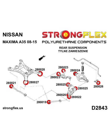 280025A: Rear suspension bush SPORT