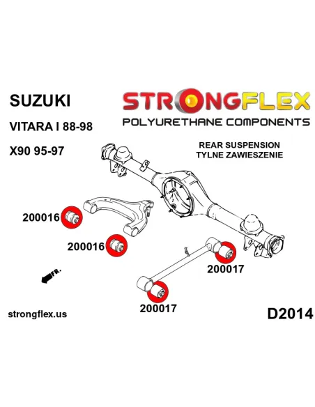 200016B: Rear center wishbone bush "Sergeant"