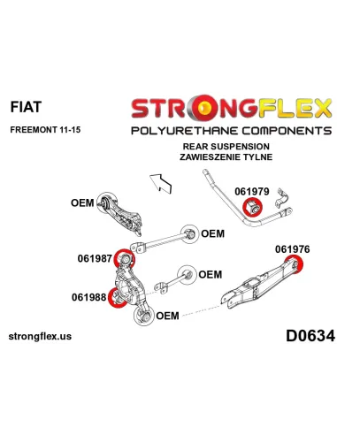 066083A: Rear suspension bush kit SPORT