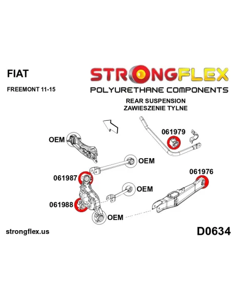 066083B: Rear suspension bush kit