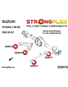 206162A: Front and rear suspension bush kit SPORT 2