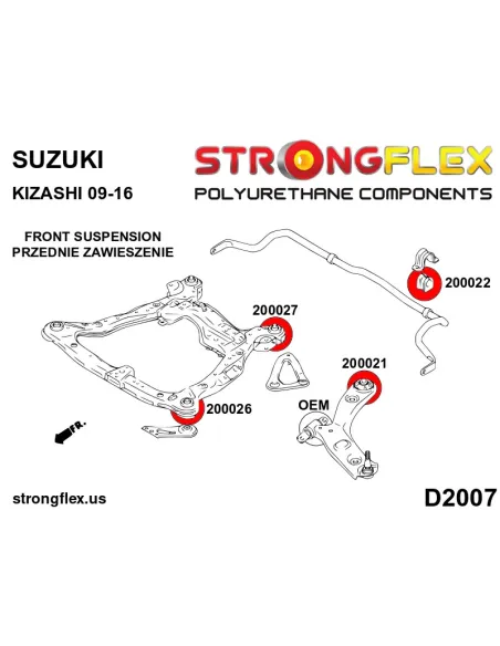 200021A: Front control arm – rear bush SPORT