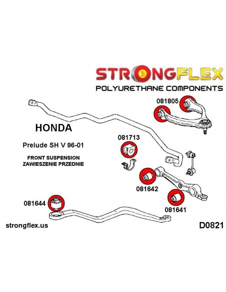 086224A: Front suspension bush kit SPORT
