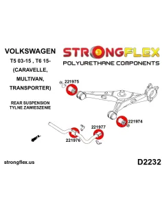 226235A: Rear suspension bush kit SPORT 2