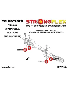 221970A: Steering rack bush SPORT 2