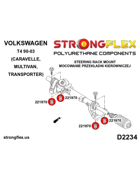 221970B: Steering rack bush