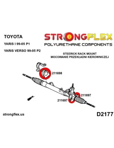 211698B: Steering rack clamp bush 2