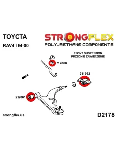 212061A: Front control arm – front bush SPORT 2