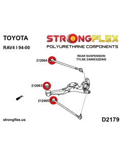 212063A: Rear trailing arm bush SPORT 2