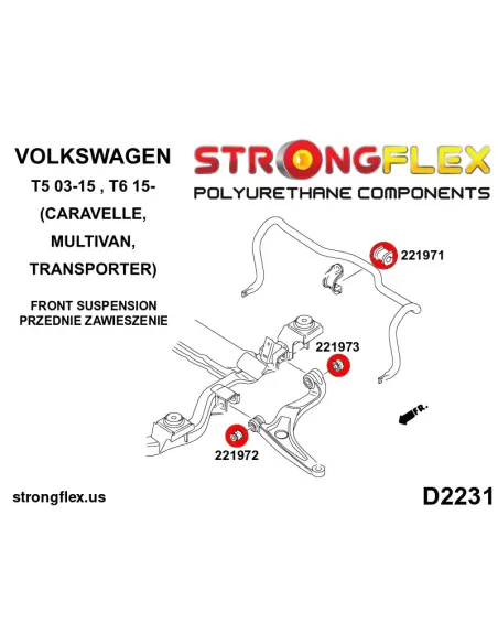 226236A: Full suspension bush kit SPORT