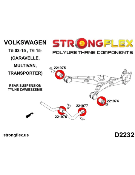 226236A: Full suspension bush kit SPORT