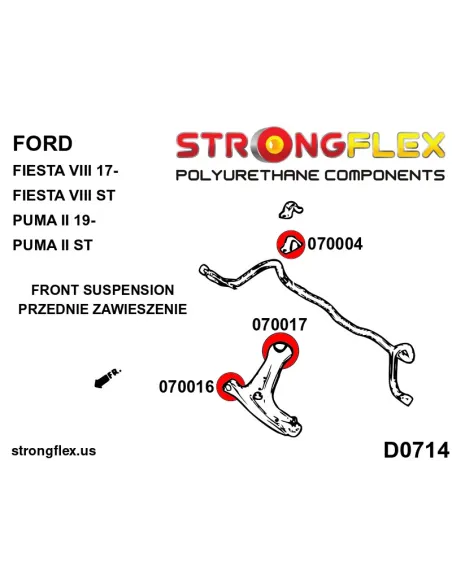 076169A: Front suspension and ream beam bush kit SPORT