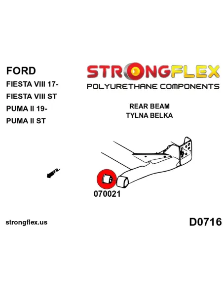 076169A: Front suspension and ream beam bush kit SPORT