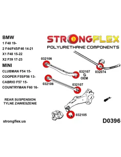 036109A: Rear suspension bush kit SPORT 2