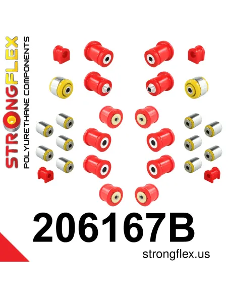 206167B: Full suspension polyurethane bush kit