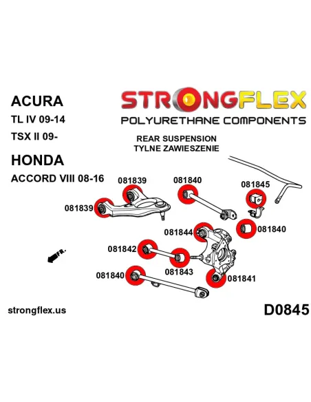 081840A: Rear suspension bush SPORT