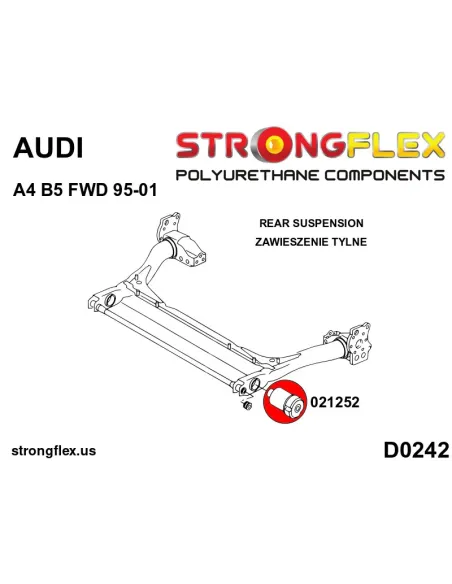 026278B: Front suspension and ream beam bush kit
