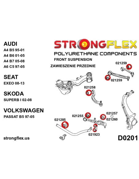 026279A: Full suspension bush kit SPORT