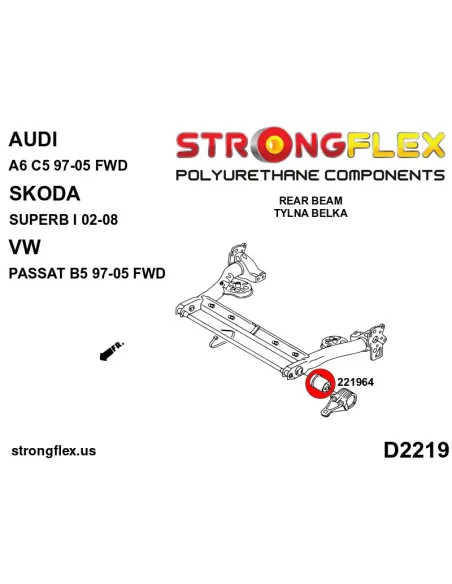 026281B: Front suspension and ream beam bush kit