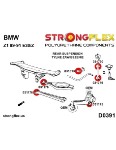 036120A: Rear suspension bush kit SPORT 2