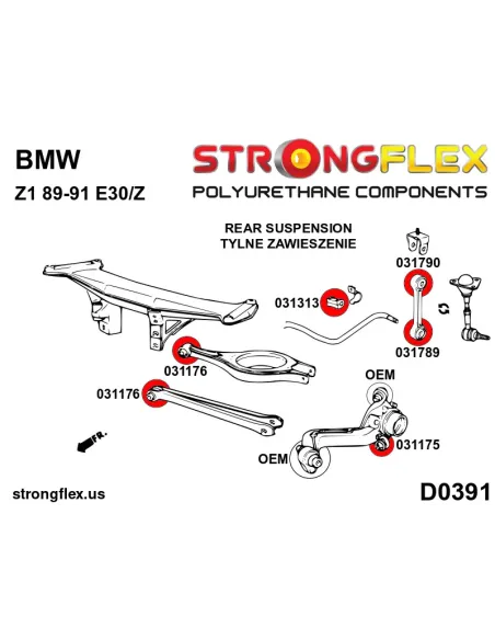 036121A: Full suspension polyurethane bush kit SPORT