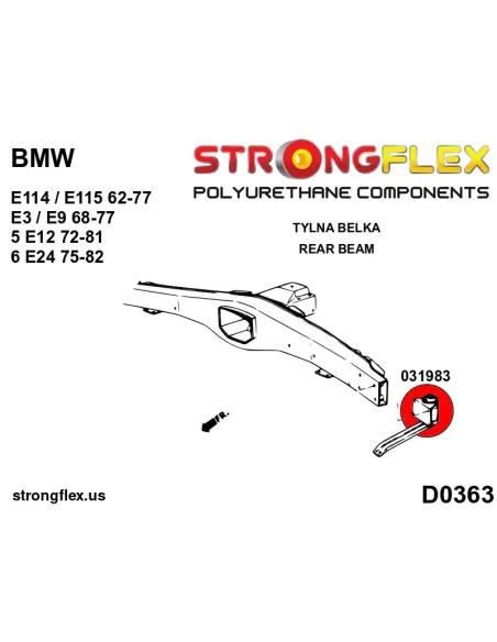 036126A: Rear suspension bush kit SPORT