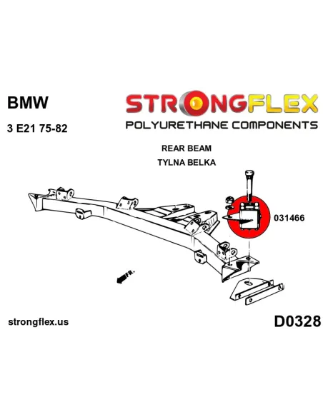 036127B: Rear suspension bush kit