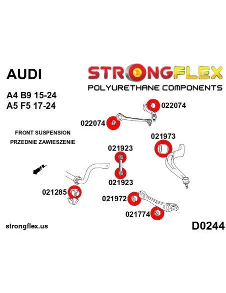 026282A: Front suspension bush kit SPORT