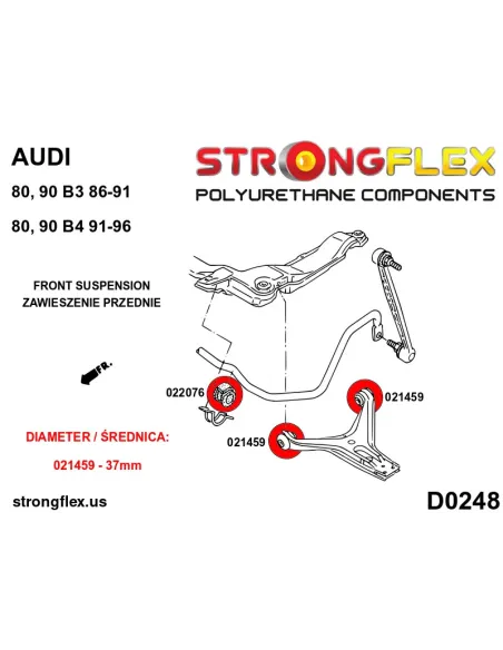 022076A: Front anti roll bar bush SPORT