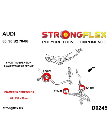 026283A: Front suspension bush kit SPORT