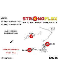 026284A: Rear suspension bush kit SPORT 2
