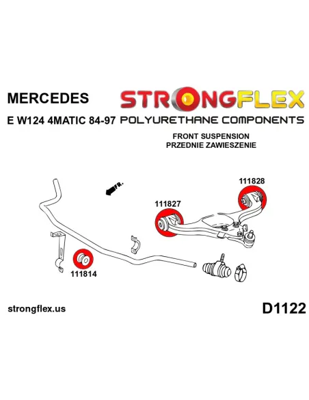 116296A: Front suspension bush kit SPORT