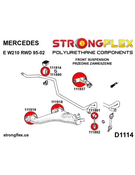 116298B: Front suspension bush kit