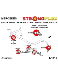 116299B: Front suspension bush kit 2