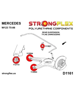 116300A: Rear suspension bush kit SPORT 2