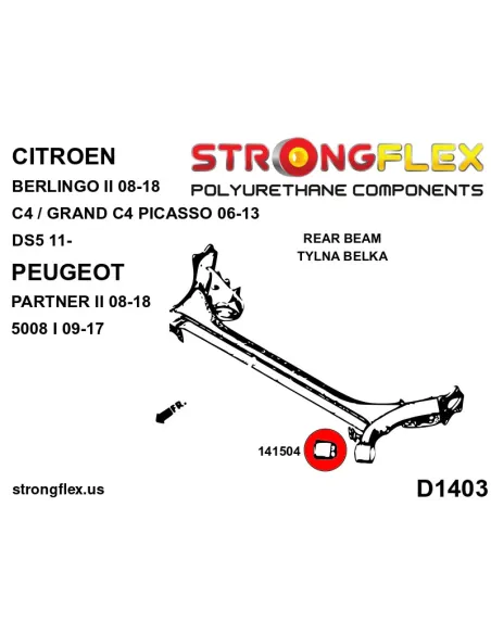 141504B: Rear beam bush