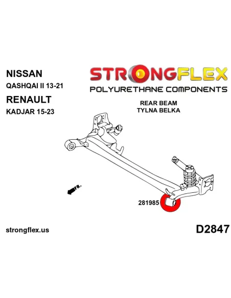 281985A: Rear beam bush SPORT