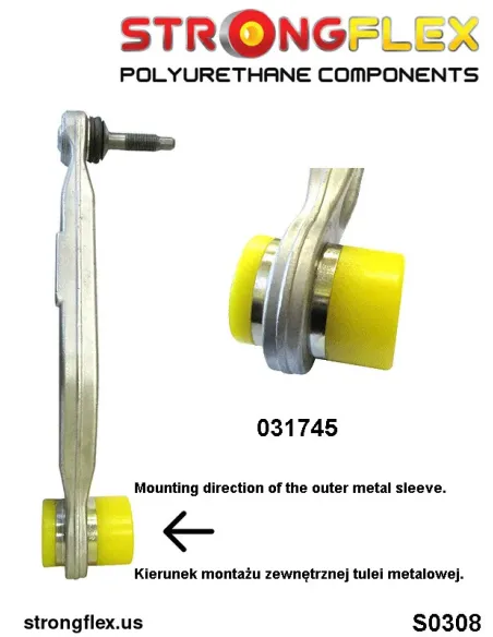036130A: Rear suspension bush kit SPORT