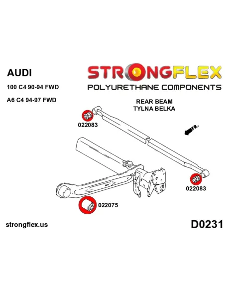 022083A: Rear panhard rod mount SPORT